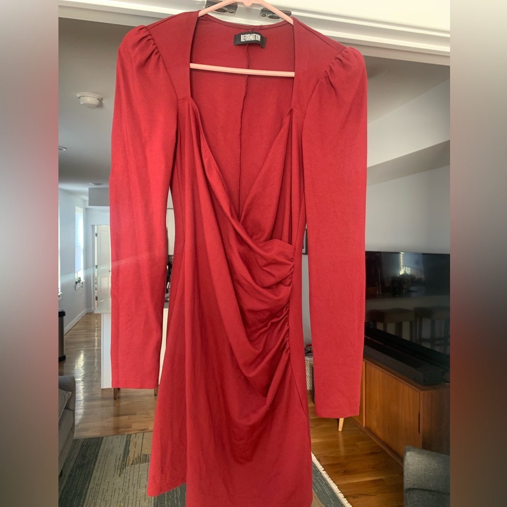 Reformation burgundy dress